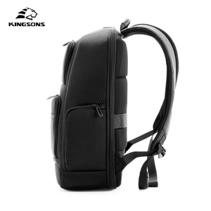 Kingsons Men's Business <b>Backpack</b> <b>Black</b> 15.6 Inch Laptop Compartment Multi Functional Outdoor Travel Shoulder Bag - Product Image 2