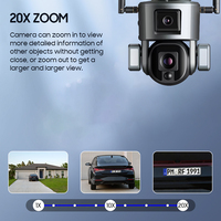 VESAFE Ip66 double objectif Wifi extérieur 4K 8x 20x Zoom optique Caméra de sécurité à énergie solaire 4G Carte Sim Caméras de surveillance CCTV