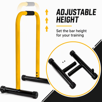 Station de dips réglable en acier robuste, barres parallèles, équipement de gym à domicile, capacité 150 kg pour la calisthénie et l'entraînement avec le poids du corps