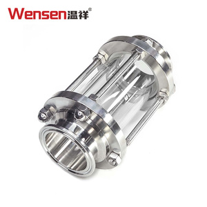 ウェンセン304 316サニタリーグレードステンレス鋼丸型パイプラインサイトグラス（クイッククランプバックル付き） - Product Image 1