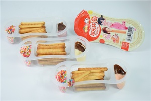 Que Bánh Quy Phủ Kem Dâu Tây Ngon OEM Que Bánh Quy Ngón Tay Phủ Sô Cô La Sữa Cốc Ăn Vặt Kẹo Pop Bánh Quy Giòn - Product Image 4