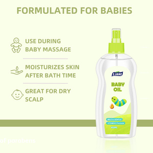 Conjunto de etiquetas de aceite de bebé en grandes cantidades personalizado al por mayor, extracto de coco y fórmula en polvo para el cuidado de la piel sensible, Aceite hidratante para bebé - Product Image 3
