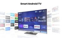 Téléviseur intelligent Android 12V pour camping-cars et VR avec lecteur DVD, TV sans cadre FHD 12/24/240V avec satellite Free Sat
