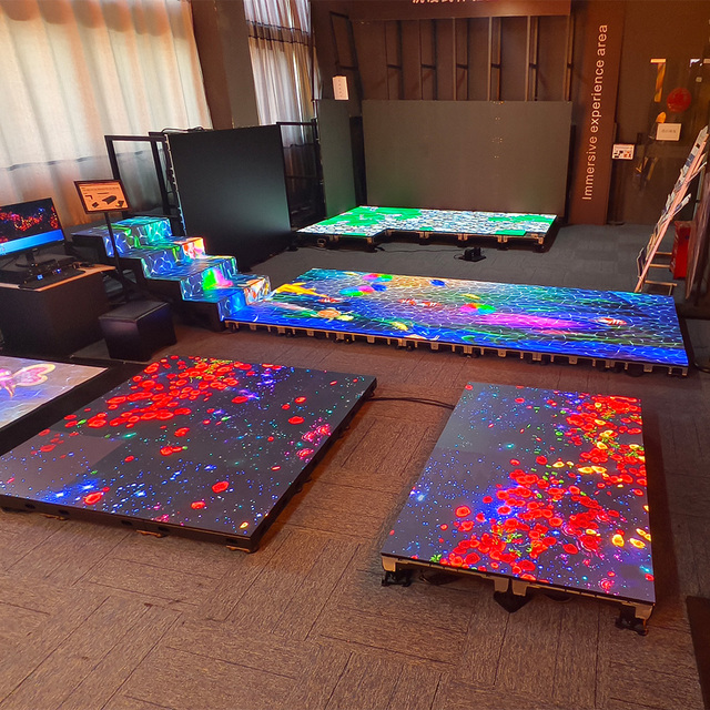 Interactive 3D LED Display Floor Tile Screen Dynamic Corridor Channel Electronic Screen for Sensing Interactive Floor Display