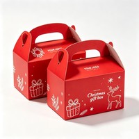 Boîte cadeau de Noël avec logo personnalisé, assortiment de boîtes à bonbons mignonnes avec Père Noël et bonhomme de neige pour les fêtes de fin d'année, emballage alimentaire