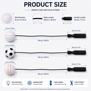 Ballon Poi LED 7 Couleurs en PVC Souple, Logo Personnalisé, Jouet Lumineux, Vente en Gros, Idéal pour Enfants, Fitness, Danse, Fêtes et Jeux en Extérieur - Product Image 6