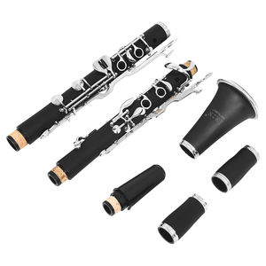 Fabricante de instrumentos musicales IRIN <span class=keywords><strong>Precio</strong></span> al por mayor Teclas de plata negra Sistema Oehler Tono G Baquelita 17 Teclas <span class=keywords><strong>Clarinete</strong></span> - Product Image 3