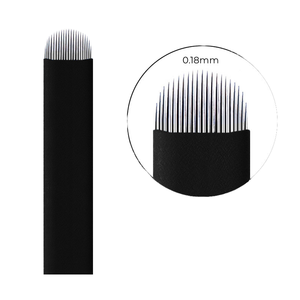 OEM 7/9/12/14/16/18/21 pin microblading línea hoja ceja aguja microblading nano <span class=keywords><strong>agujas</strong></span> cuchillas DIY - Product Image 1