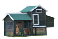 Caille chinoise poulailler vert asphalte feutré toit galvanisé maille en bois poulet élevage poulailler hangar