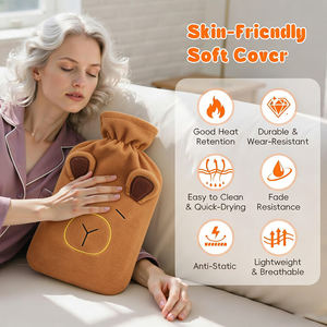 Nouvelle conception 2026 – Housse en polaire Capybara pour <span class=keywords><strong>bouillotte</strong></span> en caoutchouc, prix usine, échantillon disponible - Product Image 3