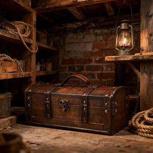 Coffre en bois élégant parfait pour ranger les bouteilles de <span class=keywords><strong>champagne</strong></span> et comme accessoire de chariot de bar coffre au trésor en bois - Product Image 1