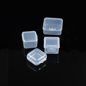 Plastic Transparent Storage Box Square PP Material With Lid For Jewelry Earplugs Small Items Portable Packaging - Product Image 1