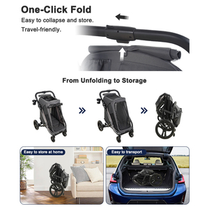 Carrito de Viaje de Lujo para Mascotas, Diseño de Moda, para Todas las Estaciones, 4 Ruedas, Carga de 25 kg, Fácil de Operar, Marco de Aluminio para Exteriores - Product Image 6