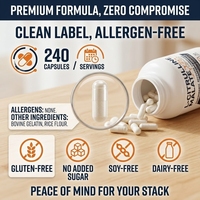 Capsules de L-Citrulline Malate pour une endurance accrue, une meilleure circulation sanguine, une énergie accrue et un soutien réduit contre la fatigue