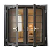 Ventana Abatible de Aluminio de Grado Profesional con Doble Acristalamiento y Sellado Impermeable, Ventanas de Aluminio con Rotura de Puente Térmico