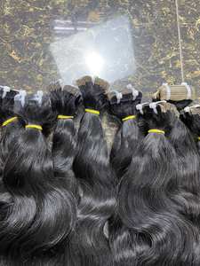 Natural Wave 100% paquets de cheveux vierges non transformés avec ruban adhésif Type aligné sur les cuticules vietnamiennes en gros - Product Image 5