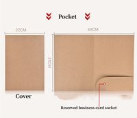Bview Art A4 document logo personnalisé impression luxe double pochette papier présentation dossier
