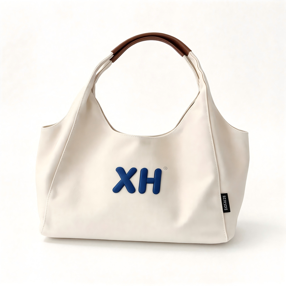 XH Customizable Embroidered Logo Cotton Canvas Shoulder Tote Large ...