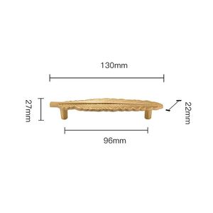 Poignée de meuble nordique en laiton massif, bouton de tirage rond texturé en cuivre pur pour armoire, tiroir, placard, porte, à trou unique - Product Image 5