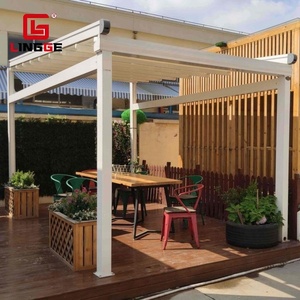 Tenda <span class=keywords><strong>da</strong></span> <span class=keywords><strong>Sole</strong></span> Elettrica Pieghevole in PVC per Giardino Villa, Resistente al Vento, con Tapparella <span class=keywords><strong>Avvolgibile</strong></span>, Gazebo Leggero in Alluminio 5x6m 5x7m - Offerta Imperdibile - Product Image 2