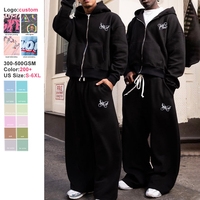 Vêtements de marque en gros, MOQ 50 pièces, sweat à capuche zippé personnalisé, coupe ample, sans cordon de serrage, oversize, noir, en molleton bouclette, style streetwear