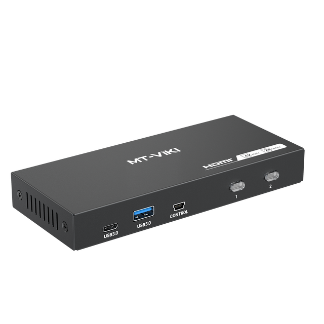 4K 60hz USB 3.0 HDMI KVM Switch 2 Port, Support 2K@144HZ