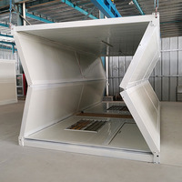 Structure en acier anti-vent, maison pliable en conteneur, kit complet de panneaux sandwich pour dortoir du personnel du camp minier