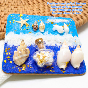 Molino de viento de madera Noria Imanes de nevera Alfabeto de madera Imanes de nevera Imán de nevera de playa hecho a mano de madera Barato al por mayor - Product Image 3