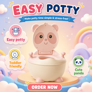 Chaise de toilette en plastique pour enfants, motif animal panda, facile à nettoyer, fonction urinoir, idéale pour les voyages, pot pour bébé - Product Image 2