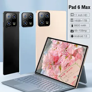 Pad6 Max 16GB + 512GB 48MP 10 inç sağlam tablet pc standları