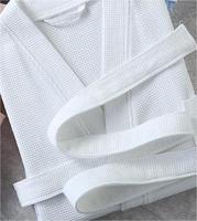 Ensemble de peignoirs de luxe en coton gaufré 100 % – Doux, résistant, thermique, options de logo/impression personnalisées pour l'hiver, usage hôtelier et spa
