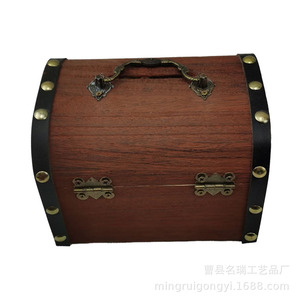 Caja de Madera Maciza Vintage para Tesoros, Diseño Clásico Rectangular, Caja de Almacenamiento de Joyas, Decoración para el Hogar, Caja de Dinero con Cerradura - Product Image 4