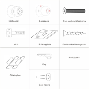 Keyplus Sliver Knob Shape Digital <b>Keypad</b> <b>Locks</b>, Easy Installation Wooden Door Smart Door <b>Lock</b> D-L10P Easy Installation Door <b>Lock</b> - Product Image 4