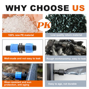 Otros accesorios de riego por goteo para riego y riego Conector de cinta de goteo Válvula de riego por goteo de 16mm - Product Image 6