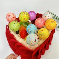 Fournitures de fête 20 pièces mélangées dans un sac de taille différente type de sucre forme ronde fausse boule décoration de gâteau