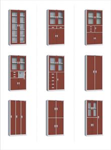 Armario de almacenamiento de libros de acero con cerradura, cuatro estantes de puerta de vidrio deslizante - Product Image 6