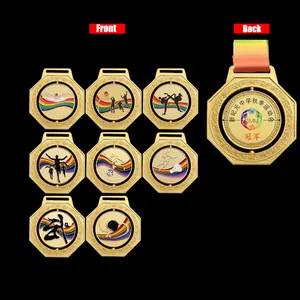 Medalha de corrida de maratona 5K personalizada de esmalte macio de venda quente