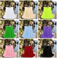 Nappe bleue couverture extensible hôtel conférence Cocktail Table couverture haut pied barre ronde couleur unie Table jupe rose