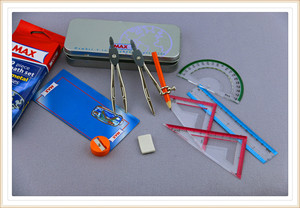 Juego de Regalo de Papelería de Geometría en Caja de Hierro, Juego de 9 Piezas de Regla y Compás de Metal Especial para Estudiantes al por Mayor - Product Image 6