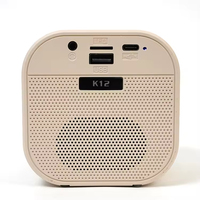 Mini haut-parleur karaoké portable avec microphone sans fil et lumières colorées pour enfants et adultes, métal actif RGB