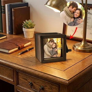<span class=keywords><strong>Cadre</strong></span> photo <span class=keywords><strong>personnalisé</strong></span> en forme de livre à feuilles mobiles, album d'animation en bois fait main, boîte album à feuilles mobiles personnalisée avec lumière - Product Image 6