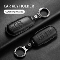 Étui à clés de voiture pliable en cuir véritable fait main pour Mazda 2 Axera CX3 CX4 CX7 CX8 CX30 Simple et élégant