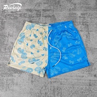 Manufacturer Wholesale Custom Unisex Mid Gym Basketball Shorts Heat-Transfer Printed 100% Polyester Mesh 5 Inch Quick Dry Sporty
