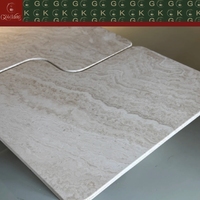 Table basse en travertin beige GOLDKING, style luxueux pour salon, forme modulaire, meubles en pierre sur mesure pour la décoration du centre de canapé moderne