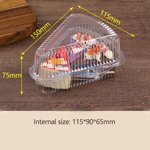 透明なクラムシェル型のケーキ容器、ヒンジ付きプラスチック製サンドイッチ収納ボックス、ヒンジ付き蓋付きバーガーボックス、持ち帰り用容器 - Product Image 6