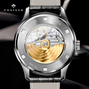 Montre <span class=keywords><strong>automatique</strong></span> PONIGER P5.13 42 mm, boîtier en acier 316L, verre saphir, <span class=keywords><strong>mouvement</strong></span> Citizen 21 rubis, réserve de marche 42H, calendrier, chronographe, étanchéité 50M - Product Image 5
