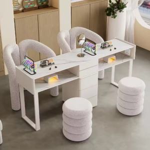 Mesa y Silla de Manicura Individual en Oferta, Mesa de Manicura Profesional con Aspiradora para Salón de Uñas - Product Image 4