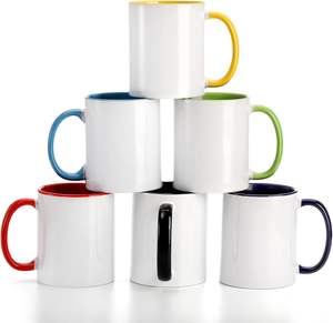 Tazas de Cerámica para Café, Té y Leche, Sublimables, Personalizables, de 11 oz, en Varios Colores Surtidos - Product Image 1