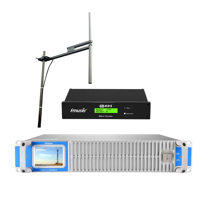 FMUSER 300ワット350ワットFM放送送信機FU-DV2アンテナケーブルセットデジタルRDSエンコーダーラジオデータシステムエンコーダー付き
