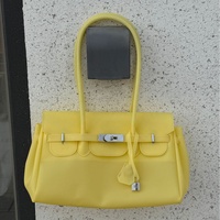 Sac fourre-tout à bandoulière en PVC style horizontal, motif Jelly Firkin, avec fermeture à sept caractères, article tendance estival